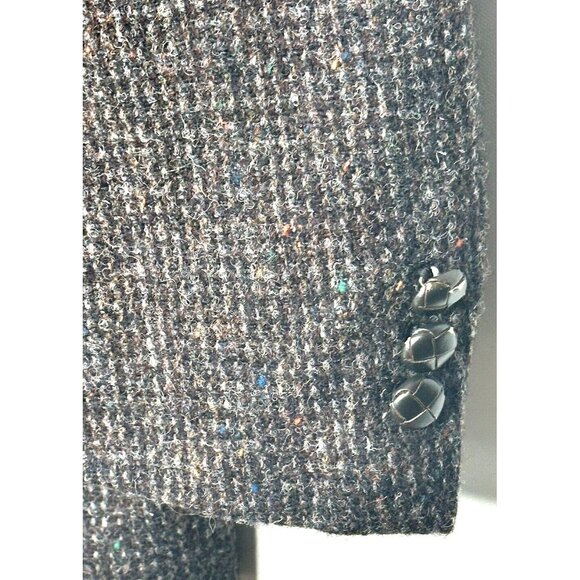 Vintage Harris Tweed Wool Blazer Mens Sport Coat Two Button Jacket Brown 42 T - Picture 8 of 16